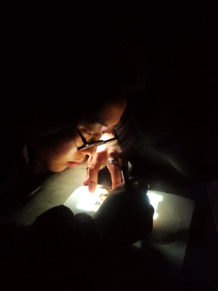 In the darkness of the camera obscura